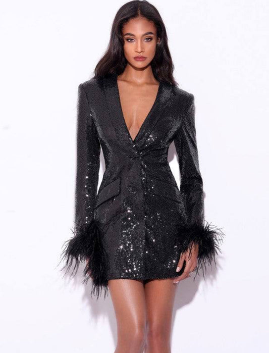 Sequin Blazer Mini Dress